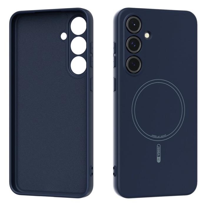 ABEEL - ABEEL Samsung Galaxy S24 Skal MagSafe Mjuk Silikon - Mörkblå