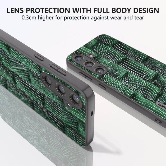 ABEEL - ABEEL Samsung Galaxy S24+ Skal Mahjong Textur Grön