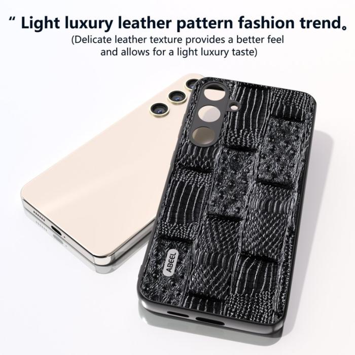 ABEEL - ABEEL Samsung Galaxy S24+ Skal Mahjong Textur Skydd - Svart