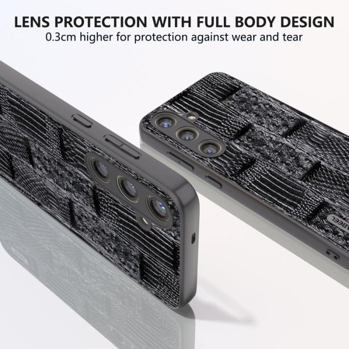 ABEEL - ABEEL Samsung Galaxy S24+ Skal Mahjong Textur Skydd - Svart