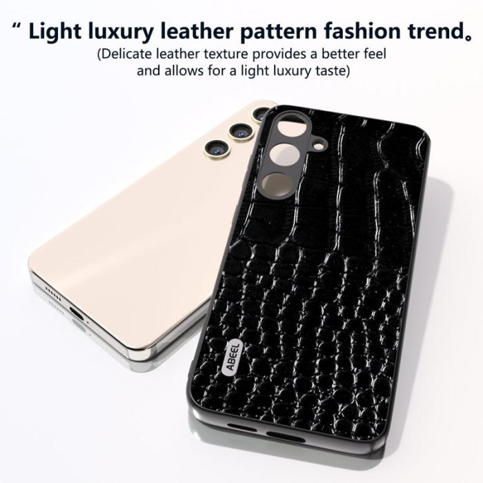 ABEEL - ABEEL Samsung Galaxy S24 Skal med Krokodiltextur - Svart