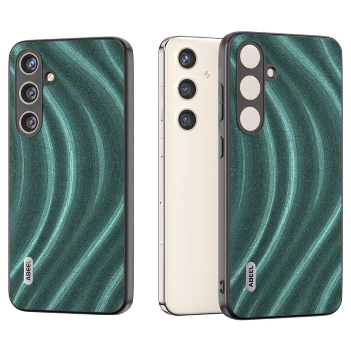 ABEEL - ABEEL Samsung Galaxy S24 Skal Milky Way PU Läder - Grön