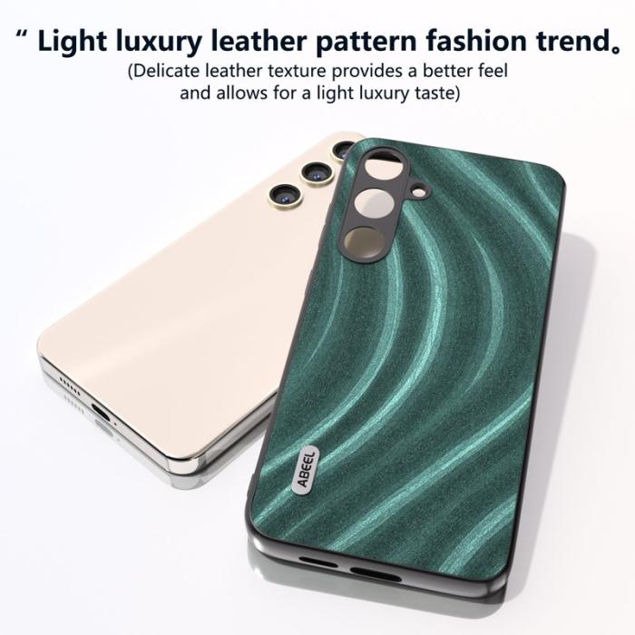 ABEEL - ABEEL Samsung Galaxy S24 Skal Milky Way PU Läder - Grön