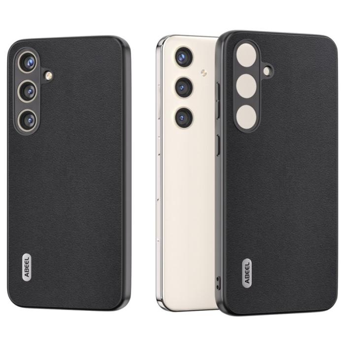 ABEEL - ABEEL Samsung Galaxy S24 Skal Nappa Läder Svart