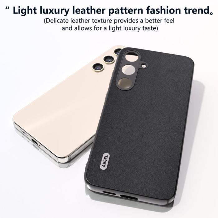 ABEEL - ABEEL Samsung Galaxy S24 Skal Nappa Läder Svart