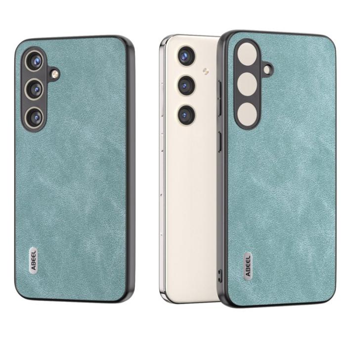 ABEEL - ABEEL Samsung Galaxy S24+ Skal PU Läder Coated PC Baby Blue