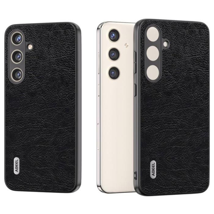 ABEEL - ABEEL Samsung Galaxy S24 Skal PU Läder Retro Svart
