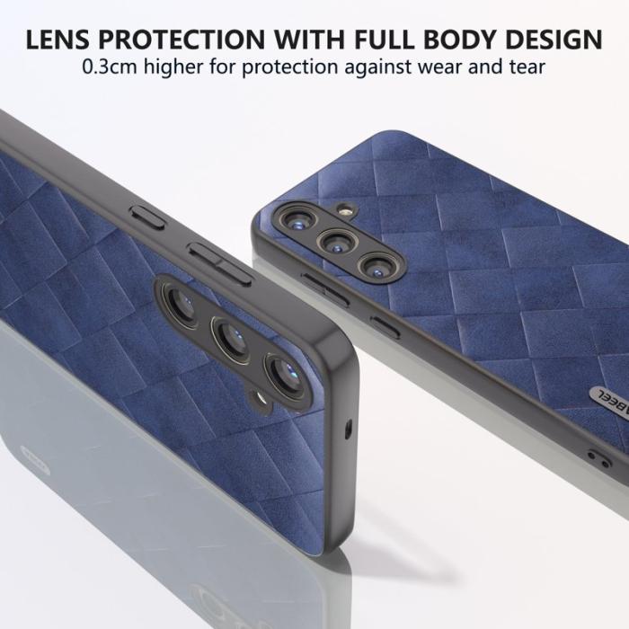 ABEEL - ABEEL Samsung Galaxy S24 Skal PU Läder Skydd - Blå