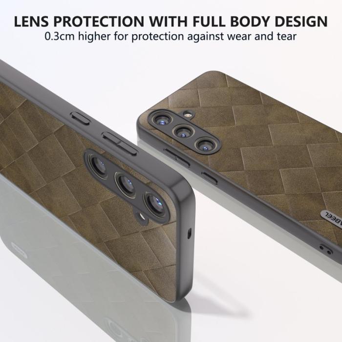 ABEEL - ABEEL Samsung Galaxy S24 Skal PU Läder Skydd - Grön