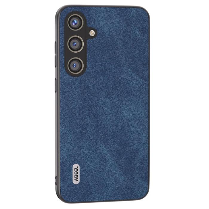 ABEEL - ABEEL Samsung Galaxy S24 Skal Scratch-proof PU Läder Blå