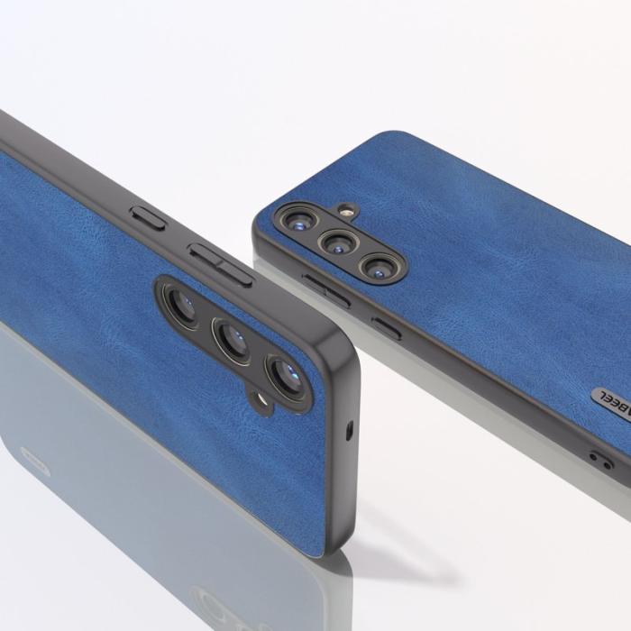 ABEEL - ABEEL Samsung Galaxy S24 Skal Shockproof PU Läder Blå