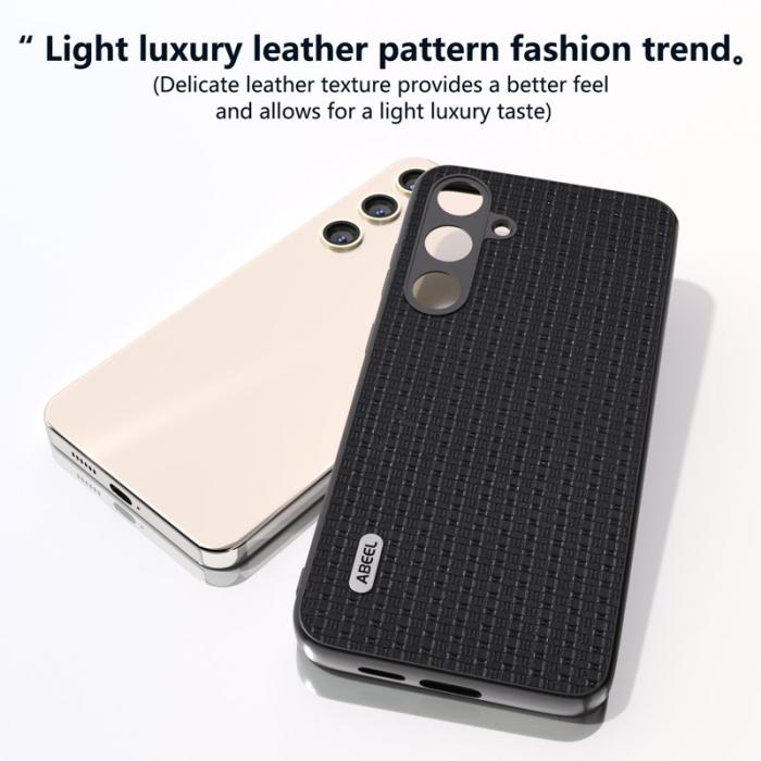 ABEEL - ABEEL Samsung Galaxy S24 Skal Skyddande Läder Svart