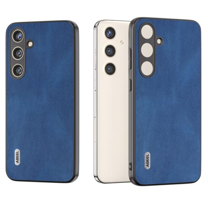 ABEEL - ABEEL Samsung Galaxy S24+ Skal Vintage PU Läder Blå