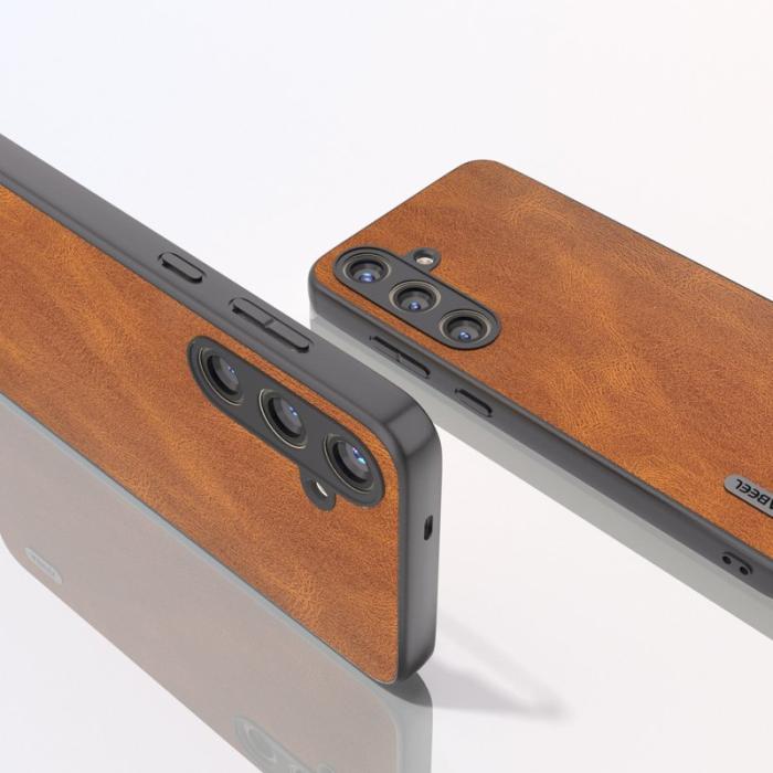 ABEEL - ABEEL Samsung Galaxy S24+ Skal Vintage PU Läder Brun