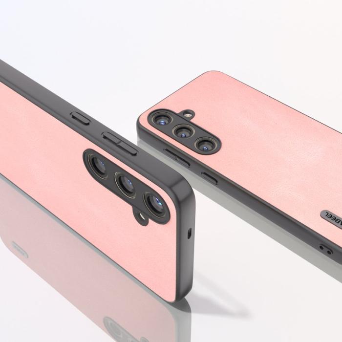 ABEEL - ABEEL Samsung Galaxy S24+ Skal Vintage PU Läder - Rosa
