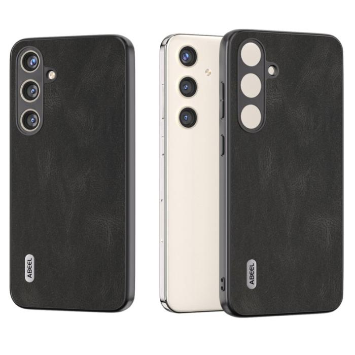 ABEEL - ABEEL Samsung Galaxy S24+ Skal Vintage PU Läder Svart