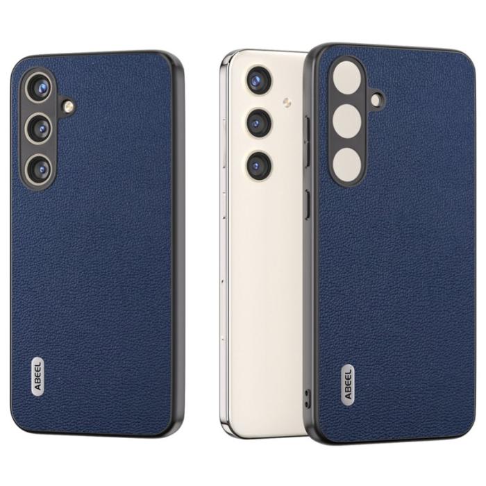 ABEEL - ABEEL Samsung Galaxy S24+ Slim Shockproof Case Läder - Blå