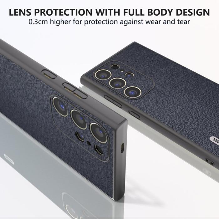 ABEEL - ABEEL Samsung Galaxy S24 Ultra Fodral Bump Proof Läder Blå