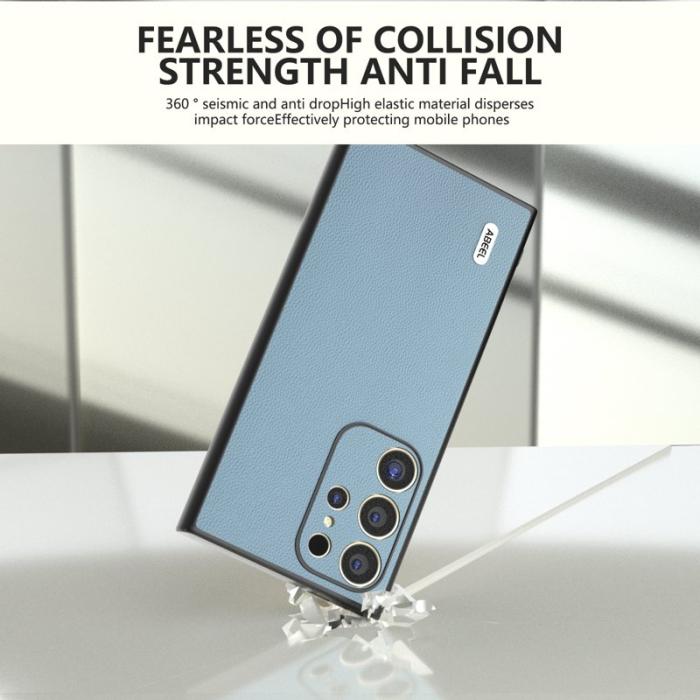 ABEEL - ABEEL Samsung Galaxy S24 Ultra Fodral Bump Proof Läder - Sky Blue