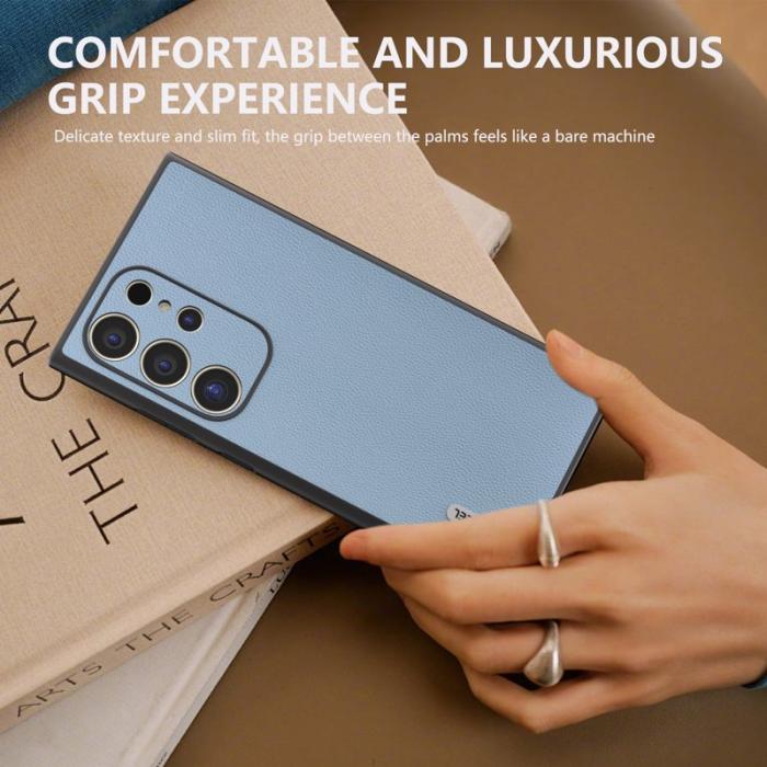 ABEEL - ABEEL Samsung Galaxy S24 Ultra Fodral Bump Proof Läder - Sky Blue