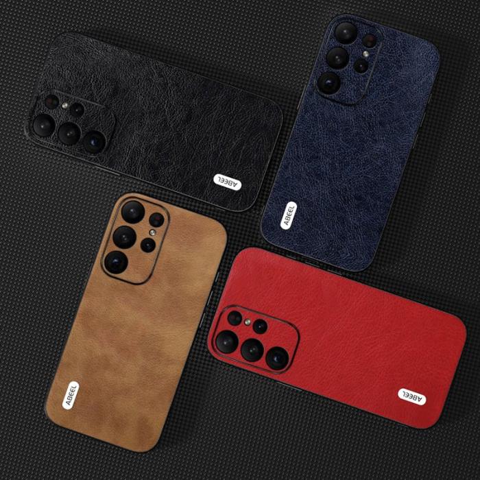 ABEEL - ABEEL Samsung Galaxy S24 Ultra Retro Läderfodral - Brun