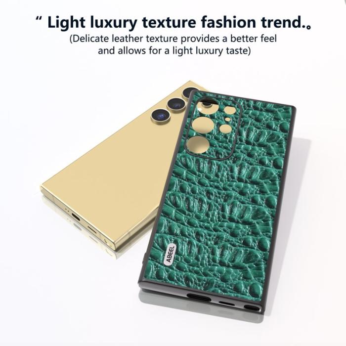ABEEL - ABEEL Samsung Galaxy S24 Ultra Skal Canopy Textur Grön