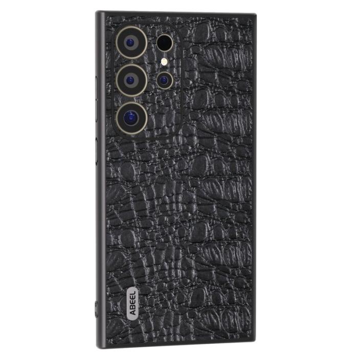 ABEEL - ABEEL Samsung Galaxy S24 Ultra Skal Canopy Textur Läder Svart
