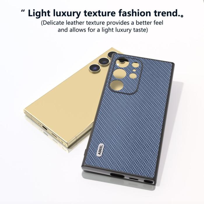 ABEEL - ABEEL Samsung Galaxy S24 Ultra Skal Carbon Fiber Baby Blue