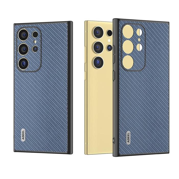 ABEEL - ABEEL Samsung Galaxy S24 Ultra Skal Carbon Fiber Baby Blue