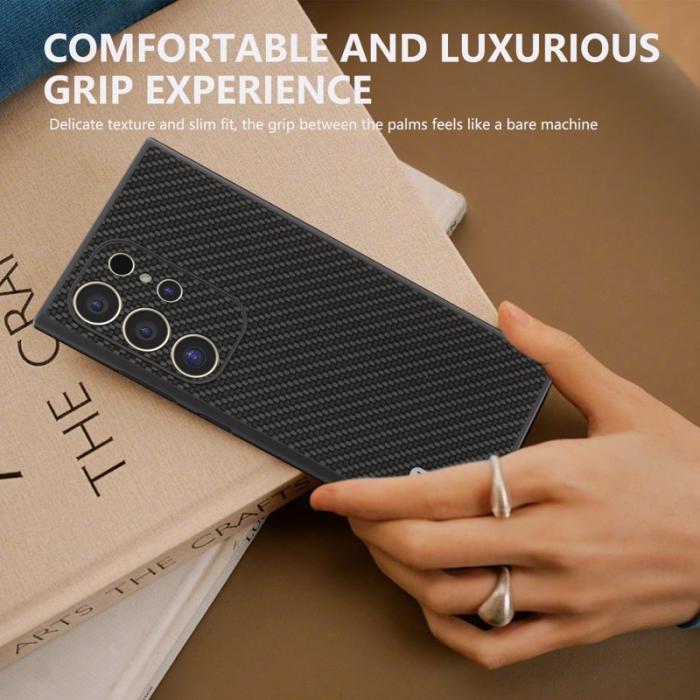 ABEEL - ABEEL Samsung Galaxy S24 Ultra Skal Carbon Fiber Svart