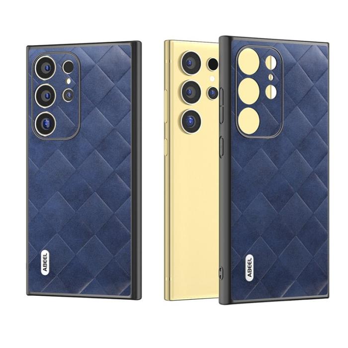 ABEEL - ABEEL Samsung Galaxy S24 Ultra Skal Grid Textur Blå