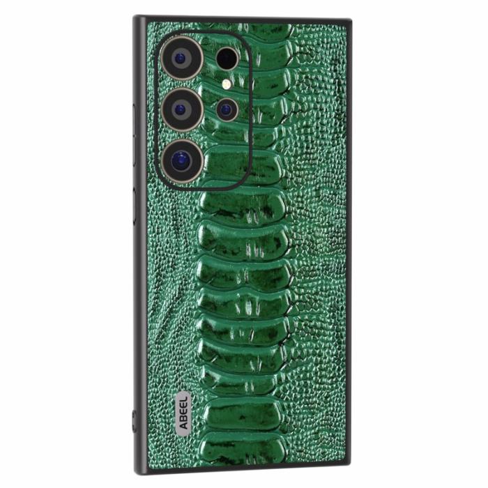 ABEEL - ABEEL Samsung Galaxy S24 Ultra Skal Krokodilskinn Grön