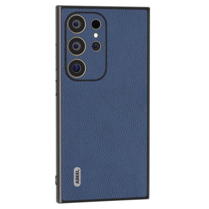 ABEEL - ABEEL Samsung Galaxy S24 Ultra Skal Läder TPU Hybrid Blå
