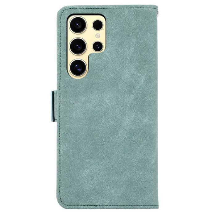 ABEEL - ABEEL Samsung Galaxy S24 Ultra Skal Magnetisk Lås RFID Läder - Baby Blue