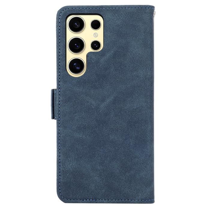 ABEEL - ABEEL Samsung Galaxy S24 Ultra Skal Magnetisk Lås RFID Läder Blå