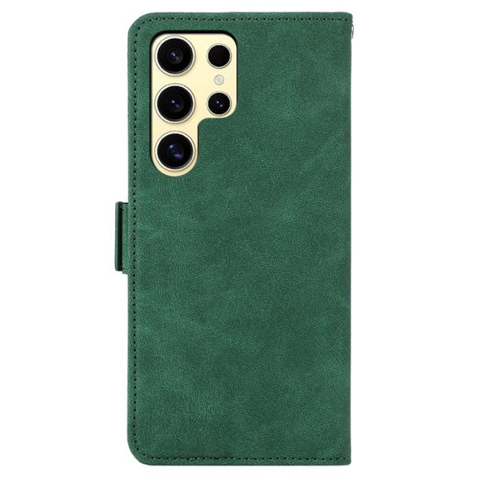 ABEEL - ABEEL Samsung Galaxy S24 Ultra Skal Magnetisk Lås RFID Läder Grön