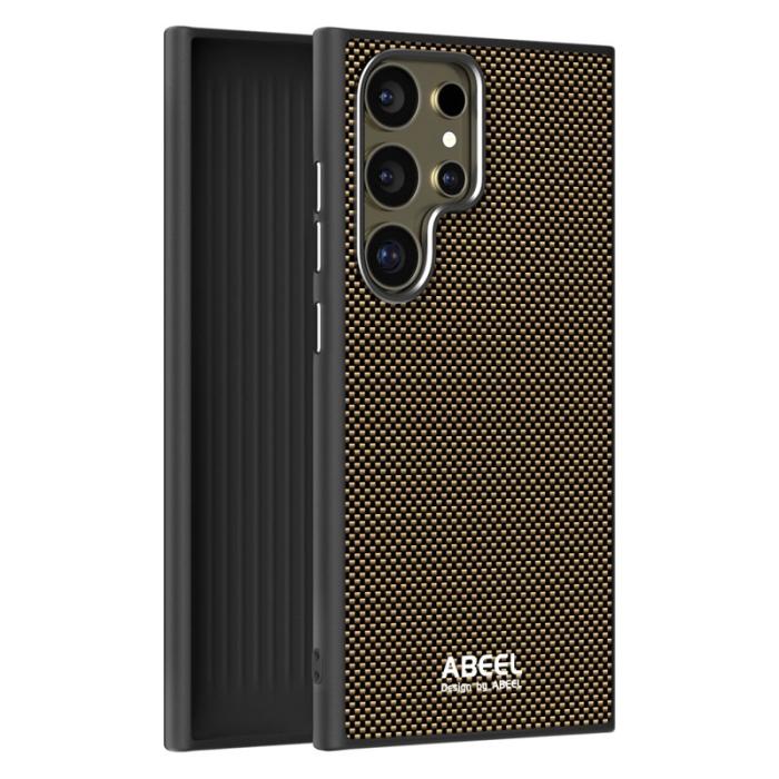 ABEEL - ABEEL Samsung Galaxy S24 Ultra Mobilskal MagSafe Kompatibel Guld