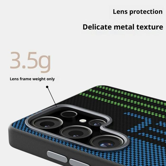 ABEEL - ABEEL Samsung Galaxy S24 Ultra Skal MagSafe PC TPU Läder Svart