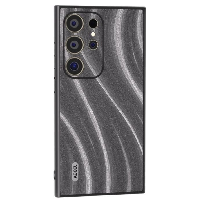 ABEEL - ABEEL Samsung Galaxy S24 Ultra Skal Milky Way Grey PU Läder
