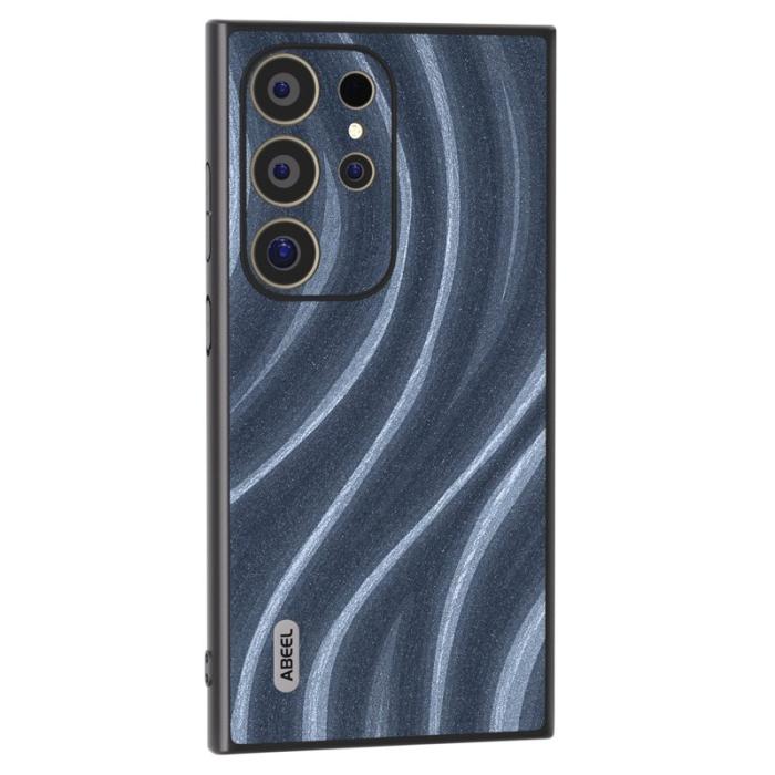 ABEEL - ABEEL Samsung Galaxy S24 Ultra Skal Milky Way PU Läder Blå