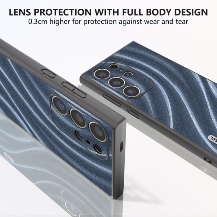 ABEEL - ABEEL Samsung Galaxy S24 Ultra Skal Milky Way PU Läder Blå