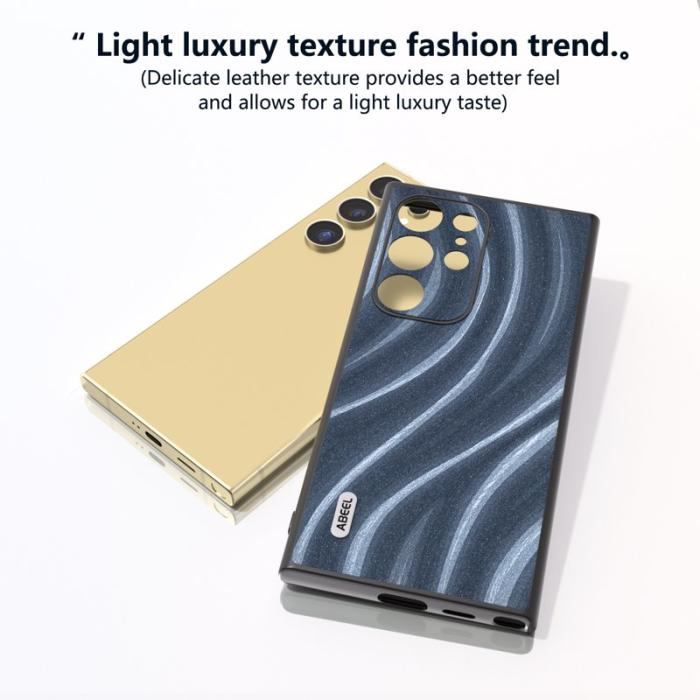 ABEEL - ABEEL Samsung Galaxy S24 Ultra Skal Milky Way PU Läder Blå