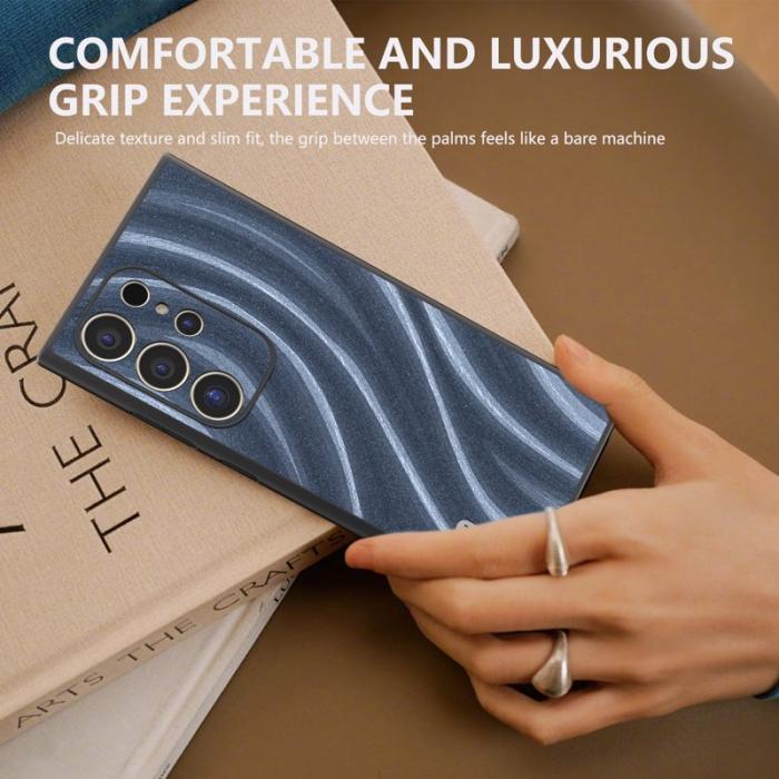 ABEEL - ABEEL Samsung Galaxy S24 Ultra Skal Milky Way PU Läder Blå