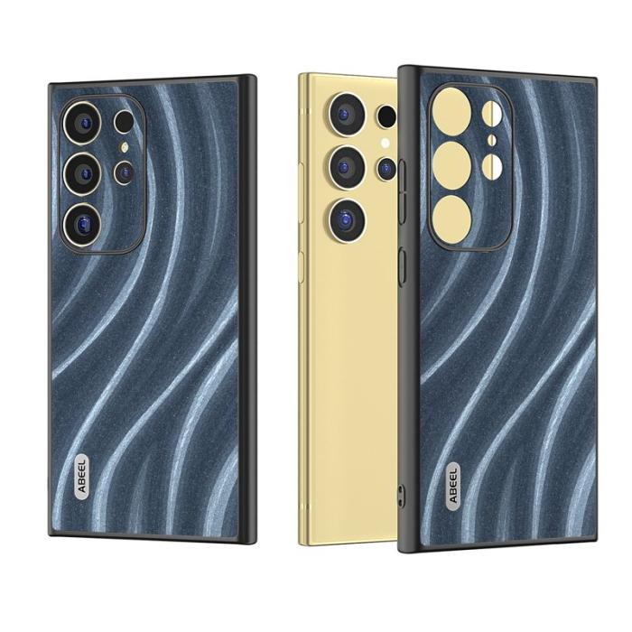 ABEEL - ABEEL Samsung Galaxy S24 Ultra Skal Milky Way PU Läder Blå