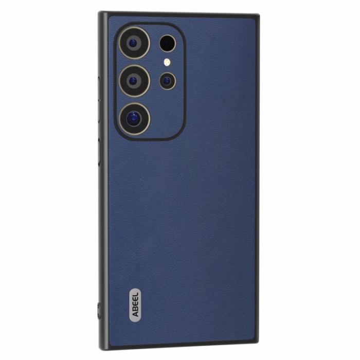 ABEEL - ABEEL Samsung Galaxy S24 Ultra Skal Nappa Textur Blå