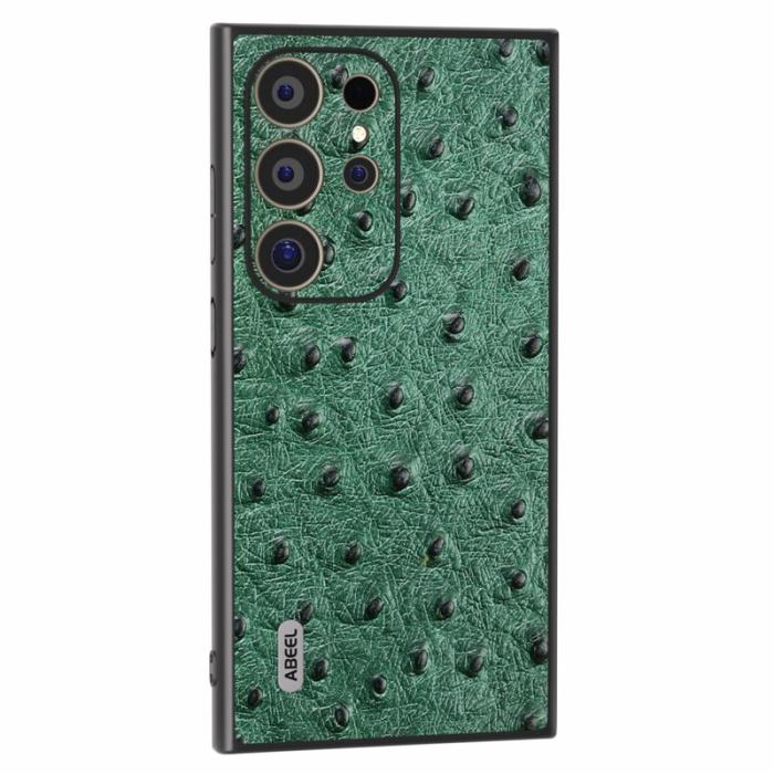 ABEEL - ABEEL Samsung Galaxy S24 Ultra Skal Ostrich Mönster Grön