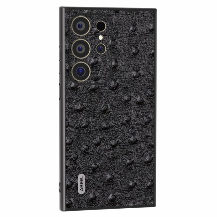 ABEEL - ABEEL Samsung Galaxy S24 Ultra Skal Ostrich Mönster Svart