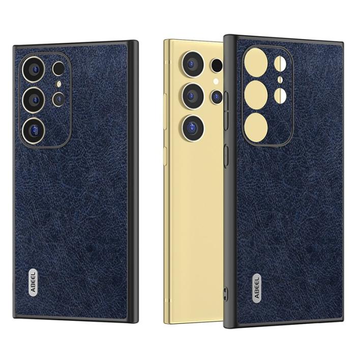 ABEEL - ABEEL Samsung Galaxy S24 Ultra Skal PU Läder Blå