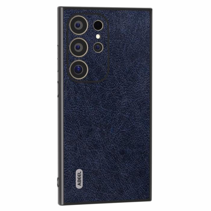 ABEEL - ABEEL Samsung Galaxy S24 Ultra Skal PU Läder Blå