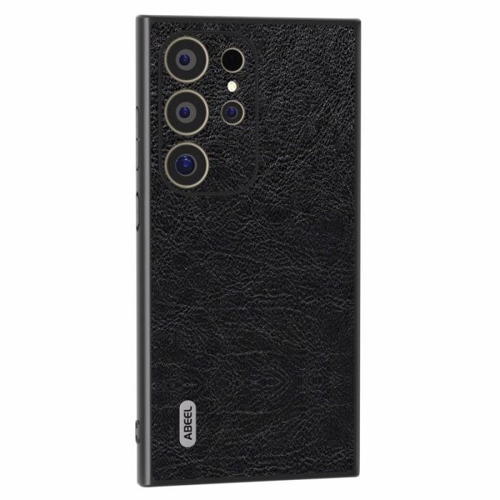 ABEEL - ABEEL Samsung Galaxy S24 Ultra Skal PU Läder Svart